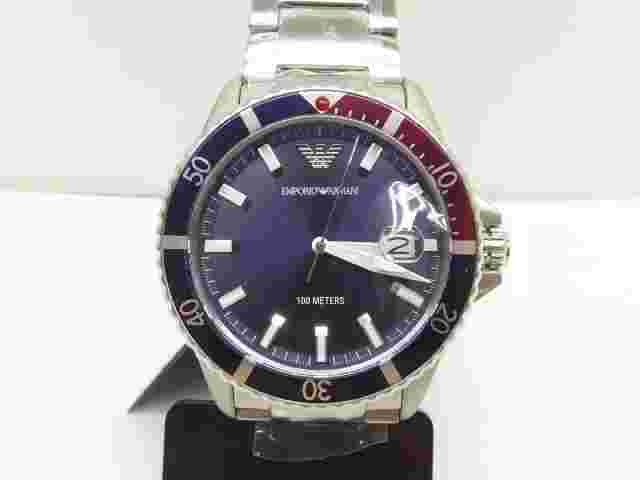 EMPORIO ARMANI AR-11339 Diver Quartz Men's Watch Unused Stainless Steel Date