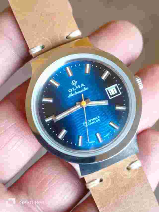 OLMA Automatic - Blue Dial - Vintage - Rare 1980s