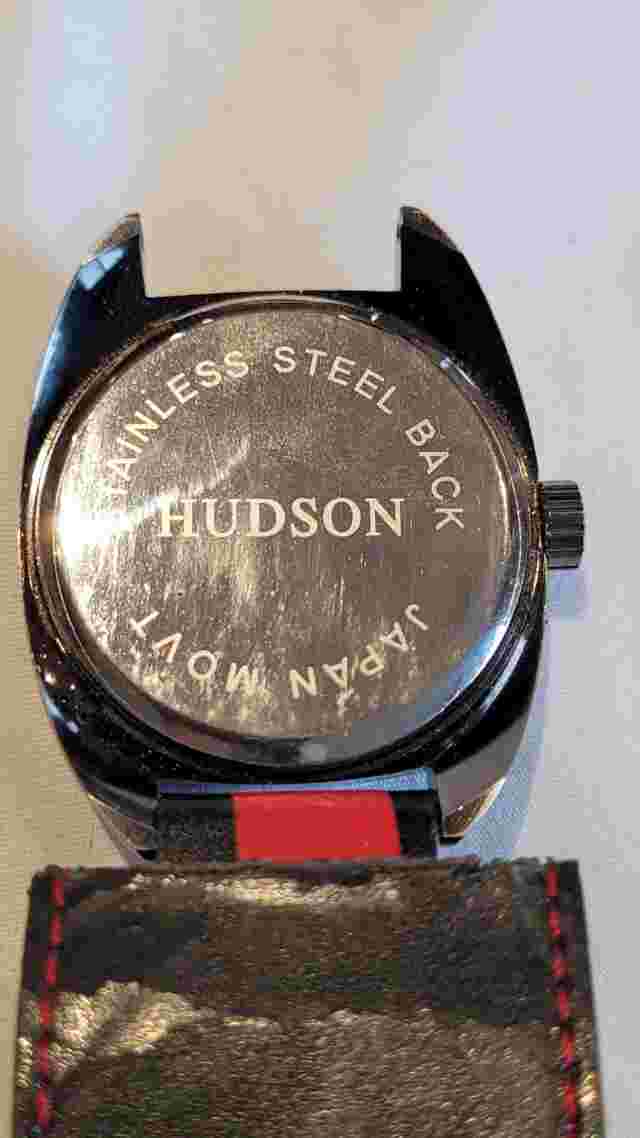 Hudson Skull Wristwatch. Quartz Japan Movement. New battery, works well.
