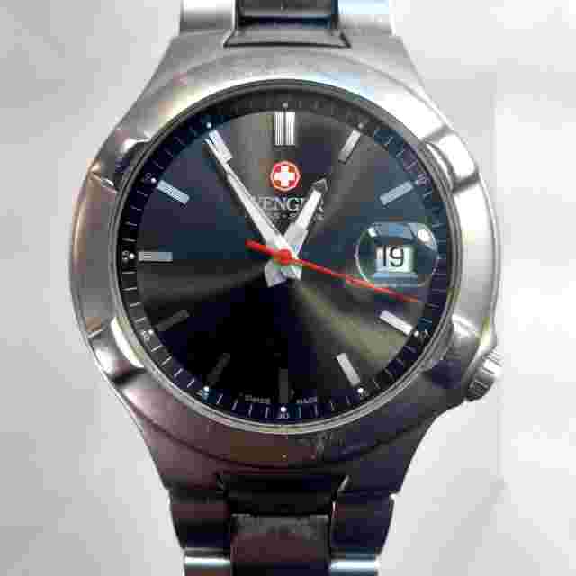 Wenger Swiss Army Watch Stainless Steel Mens 30mm Case New Battery 100m Running