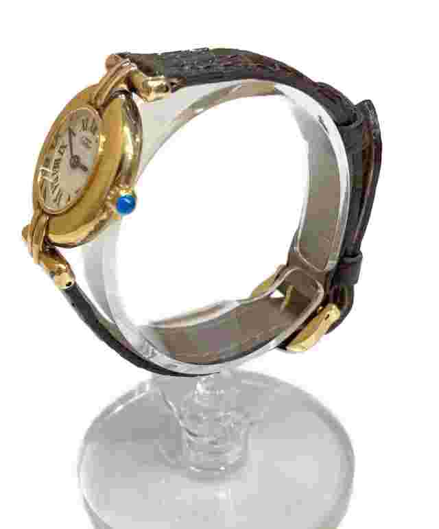 Cartier Must Colisee Vermeil 590002 SV925 Ladies Watch From JAPAN