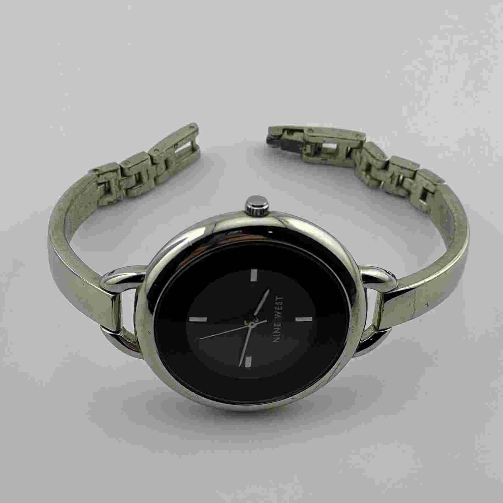 Nine West Watch Womens 35mm Case Black Dial Quartz Three Hands