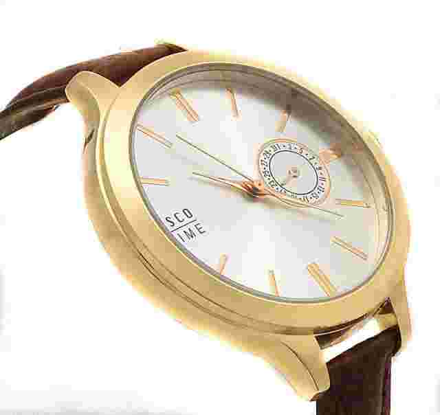 Osco Trendy Designer Watch Attractive Rosegold-Plattiert with Date 1 17/32in