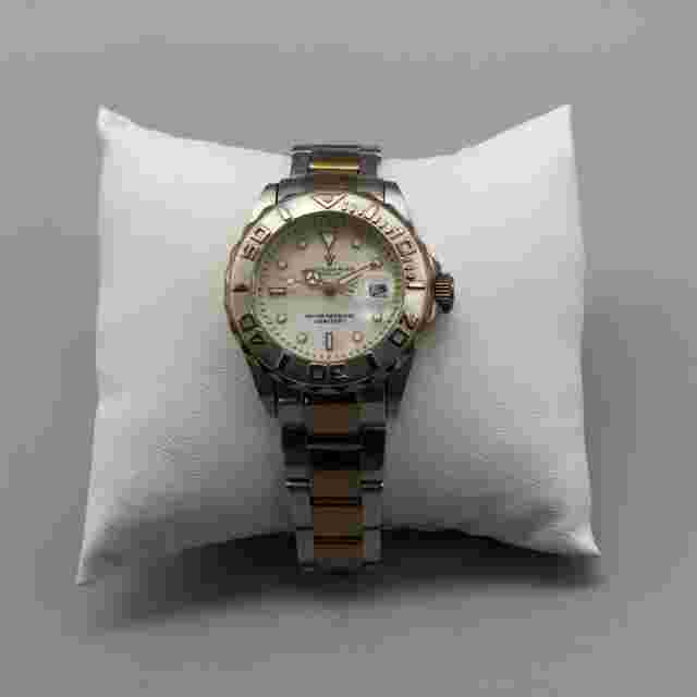 Sottomarino Italia Watch Women 30mm Silver Gold Two Tone Date New Battery 7.5"