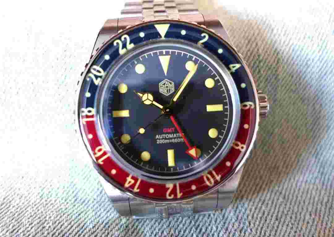 San Martin SN0005-GMT-2 Automatic Watch 40mm Pepsi