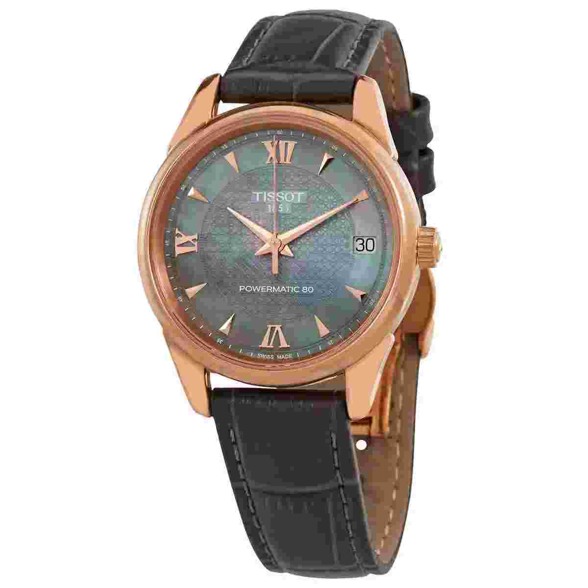 Tissot Powermatic 80 Black Mother of Pearl Men's Watch - T920.207.76.128.00
