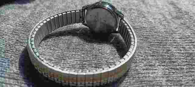 Carriage Timex Watch Women Silver Gold Tone 22mm Stretch Band