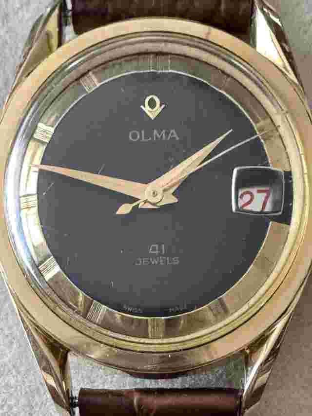 vintage OLMA auto with date 24 hrs setting working in order for men