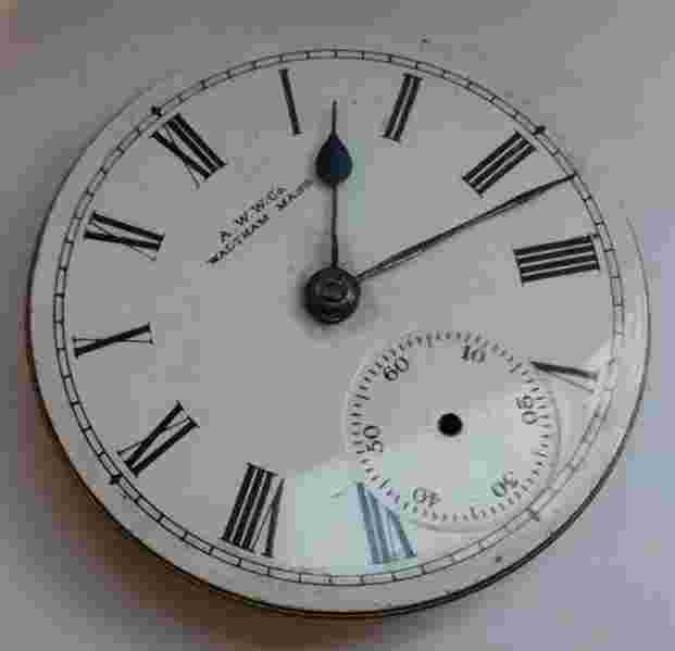 WALTHAM USA Antique pocket watch movement Sterling Grade 1896 18s 7J