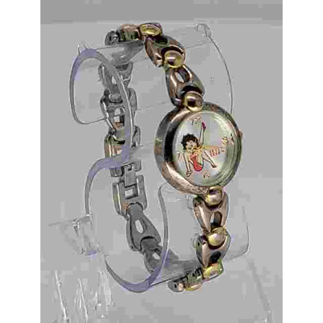 Valdawn Vintage Betty Boop Iconic Red Dainty Ladies Wrist Watch Silver Gold Tone