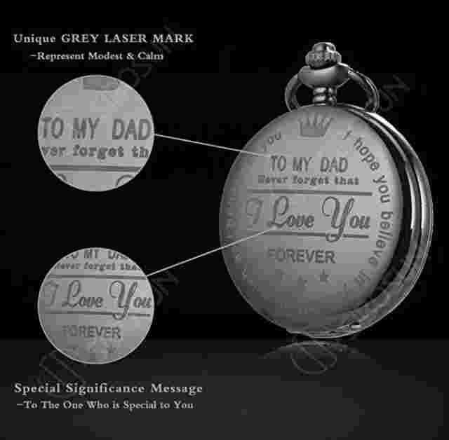 To My Dad Never Forget That I Love You Forever Black Pocket Watch 🇬🇧