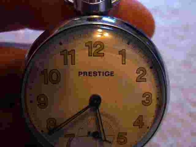 Presige Chrome Plated Luminous Pocket Watch...  Working.