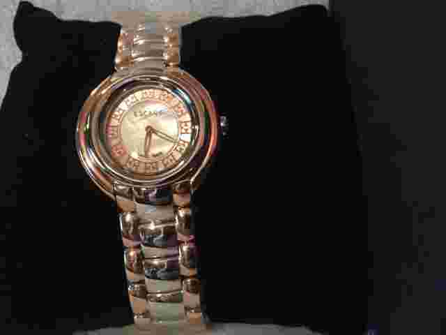 Escada Women's Swiss Ivory Two-Tone Stainless Steel Bracelet Watch 36mm NEW