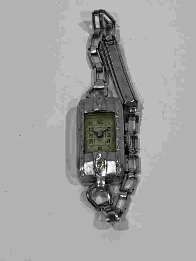 Vintage Antique 1920s Art Deco Ladies Banner Watch In Pioneer Chrome Case- As Is