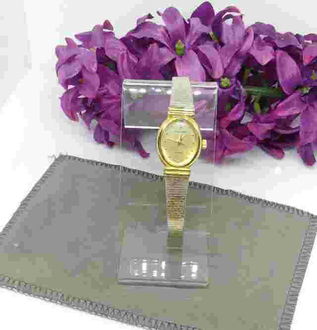 Times Square Watch Womens Stainless Steel Silver Gold Water Resist White Quartz