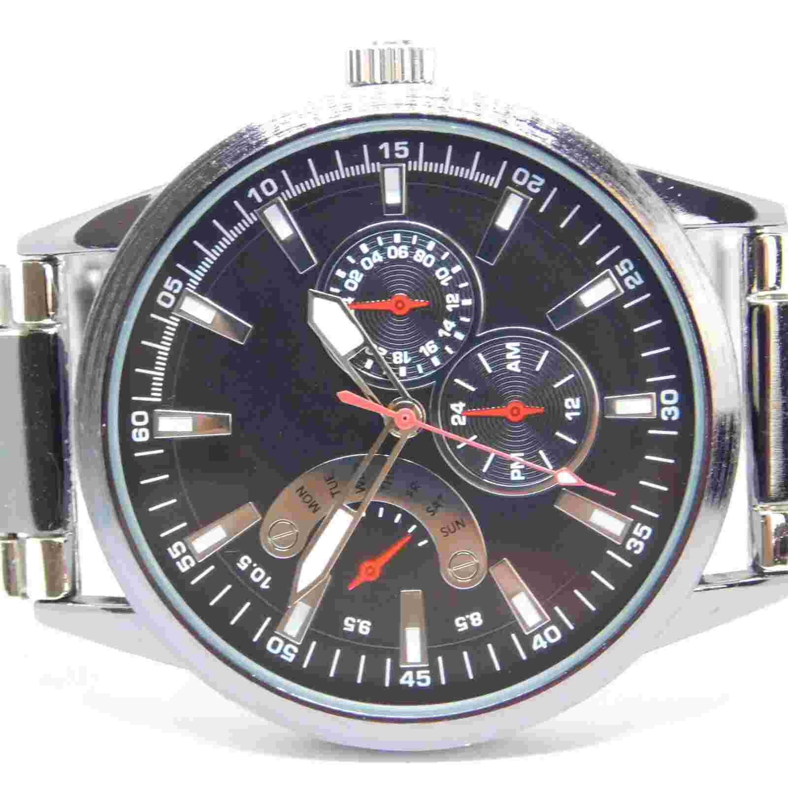 FMD FMDAL1158 Two Tone Quartz Analog Men's Fashion Watch Sz. 7 3/4" New Battery