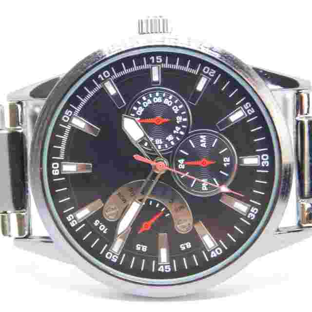 FMD FMDAL1158 Two Tone Quartz Analog Men's Fashion Watch Sz. 7 3/4" New Battery