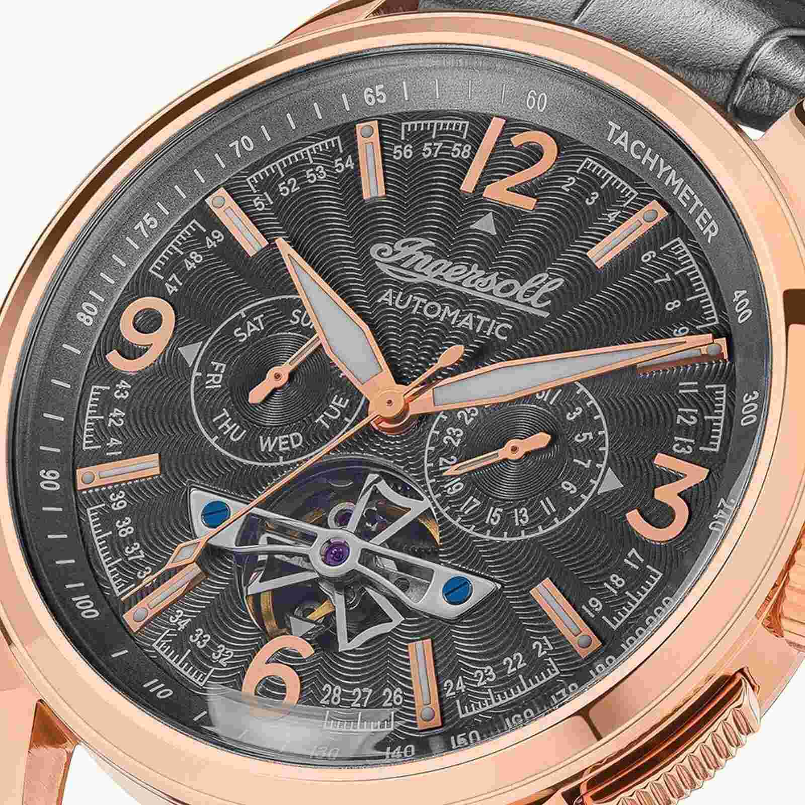 Ingersoll The Regent Automatic Dial Leather Strap Mens Watch