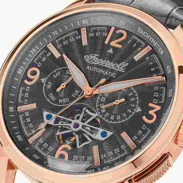 Ingersoll The Regent Automatic Dial Leather Strap Mens Watch