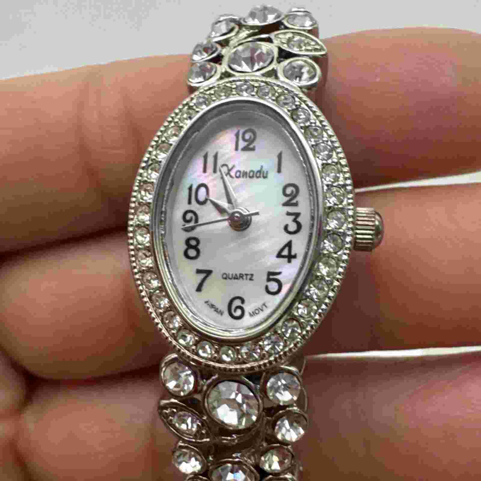 Ladies Xanadu Dress Stunning Statement Oval Crystals Bracelet Analog Watch