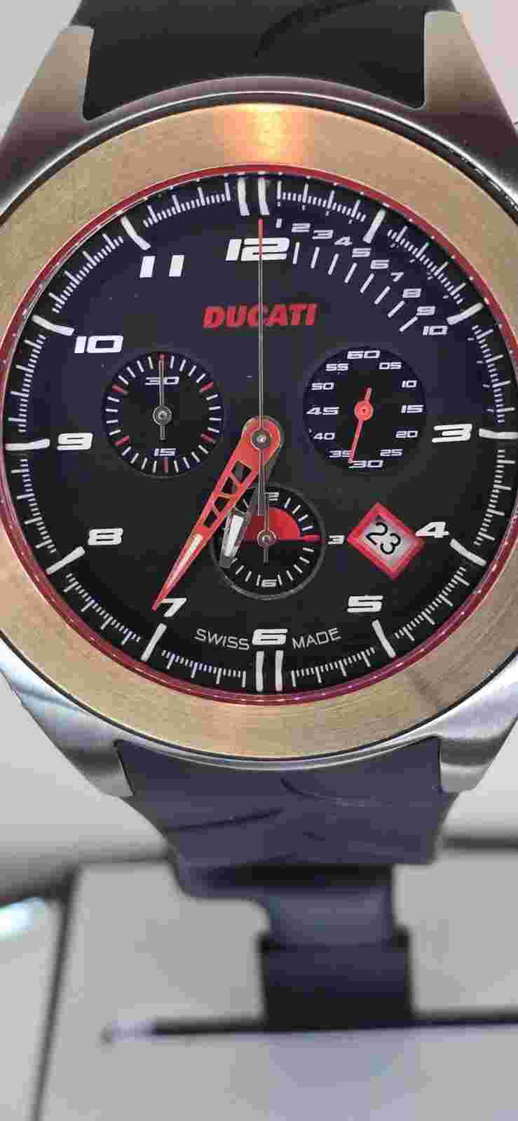 Ducati Chronograph Watch Quartz Movement Swiss Made CW0004 W/R 10ATM