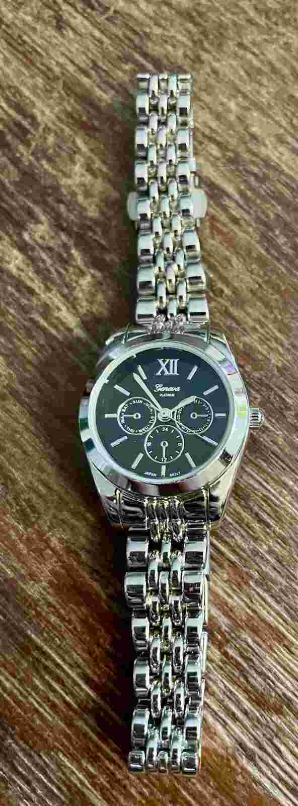 Geneva Platinum,Near Mint Condition, Never Worn, (Working), Attractive
