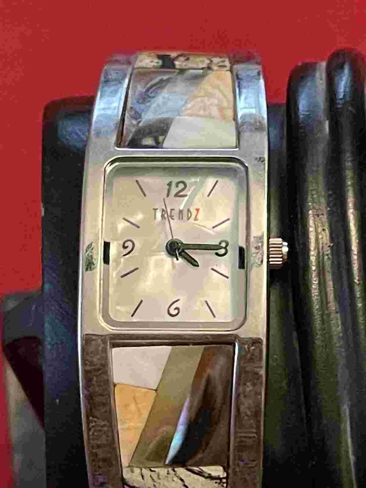 Vintage Watch Trendz Antique Woman's Cuff Watch with Stones on Band