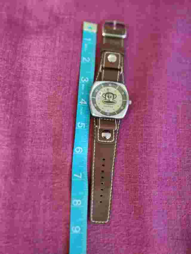 Vintage Paul Frank Analog Quartz Watch With Leather Strap