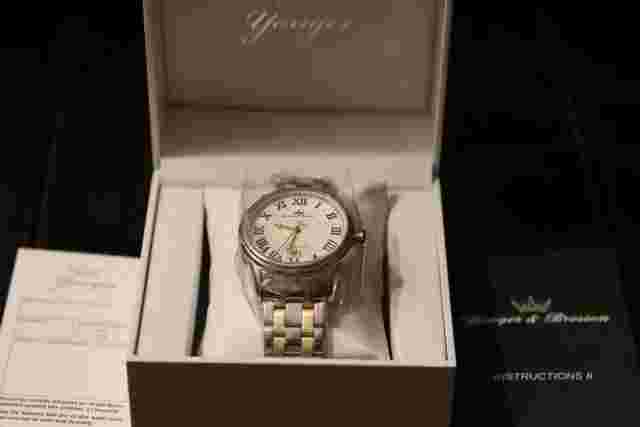 Yonger & Bresson YBH 8325-03 Men's Automatic Watch Gold-Tone Made in France NEW