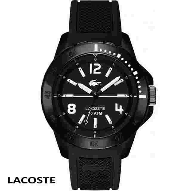 Lacoste 2010717 Fidji black Silicone Men's Watch 10 ATM NEW