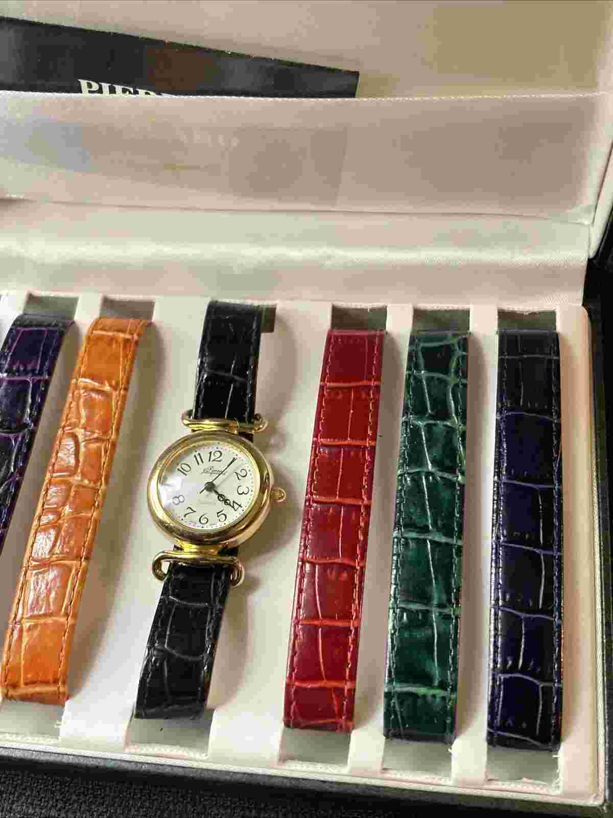 Vintage Refurbished PIERRE JACQUARD Wristwatch 7 Interchangeable Bands