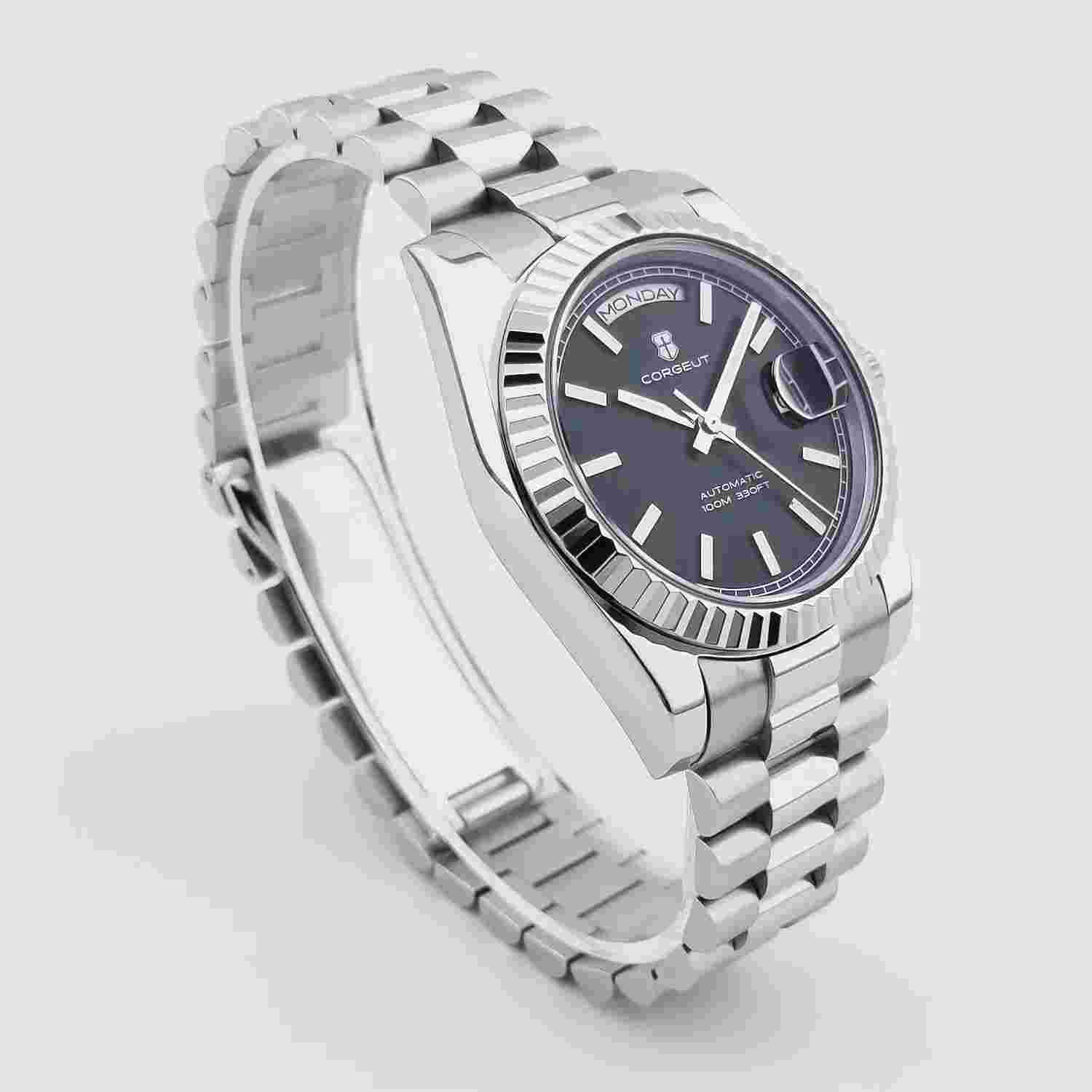 Corgeut Automatic Watch For Men Stainless Steel 39MM Luxury Watch For Men