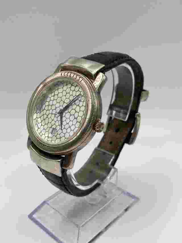 Vintage Unisex Ecclissi Swiss Sterling Silver 925 Alligator Watch Band 5 Jewels