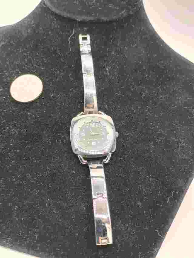 nine & company womens wrist watch silver tone roman numerals