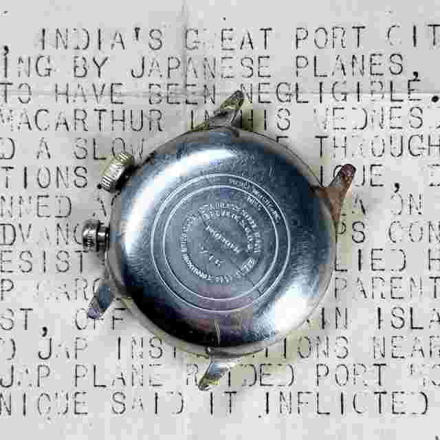 Vintage WW2 Pierce Cal 134 Black Up Down Chronograph Watch LOW SERIAL #716