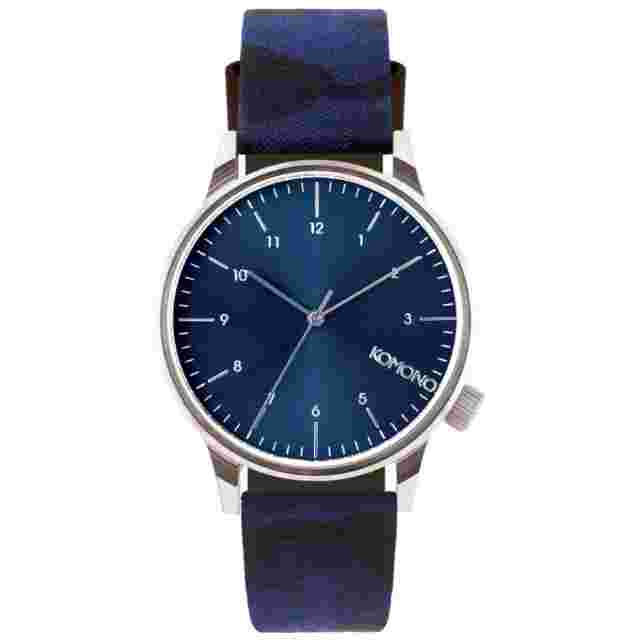 Komono Winston Blue Dial And Fabric Strap Unisex Watch KOM-W2167