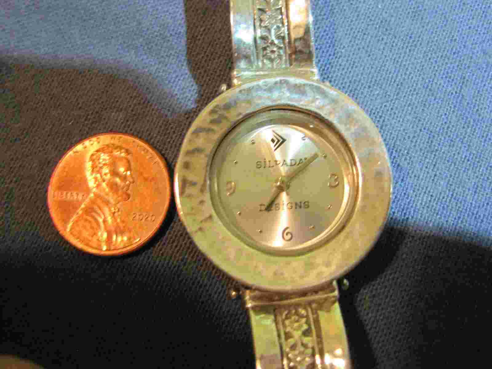 H 473 ladys sterling silver  hand made SILPADA watch bracelet