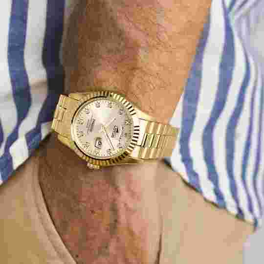 Lotus Freedom 188575 Mens Gold Stainless Steel Champagne Analog Dial Wristwatch