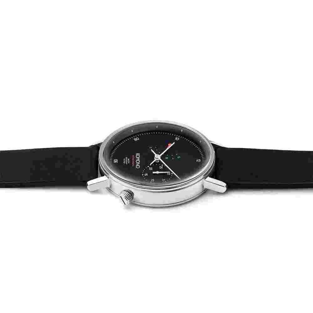 Komono Walther Black Dial And Leather Strap Unisex Watch KOM-W4030