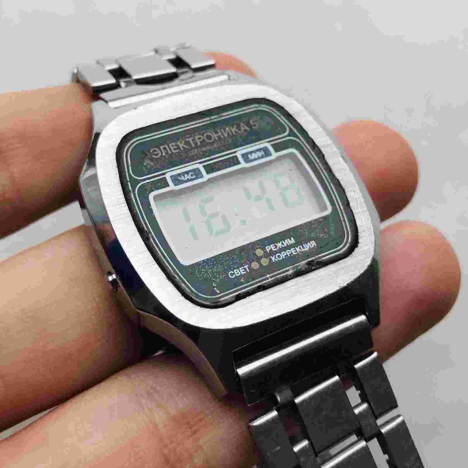 ELECTRONIKA 5 USSR Watch RARE Original Soviet Vintage Old Electronica LCD Led