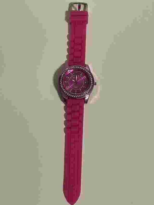 NWOT Ladies STRADA Quartz Pink With Silicone Band