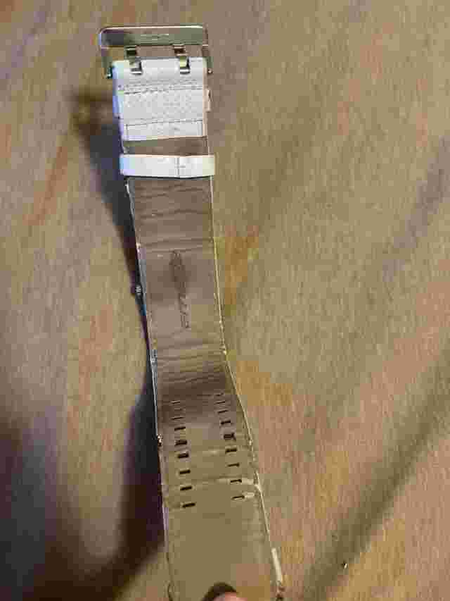 White Annette Watch Genuine Leather Early 2000s