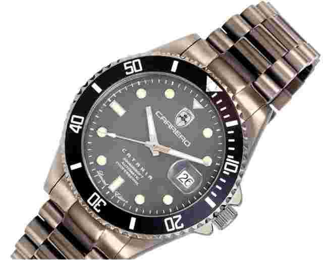 Lechateau Men’s Watch - Automatic - Magnifying Date Dial with Exhibition Case
