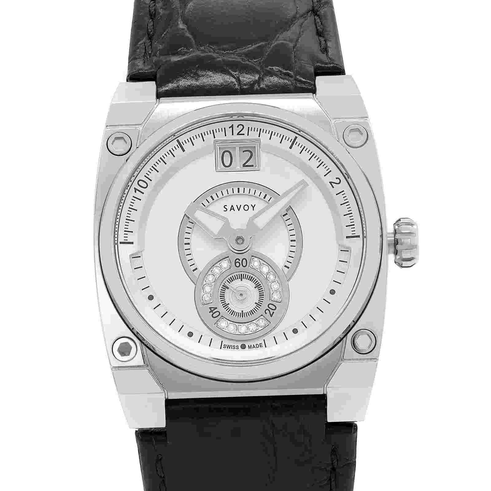 Savoy Iconic Petite 33mm Steel Silver Dial Ladies Quartz Watch C1101A.04A.L1