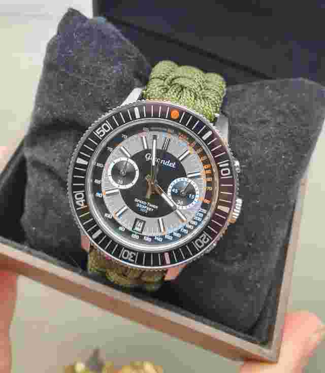 Vintage Military Limited GIGANDET Chronograph GVII Quartz Marine Wristwatch