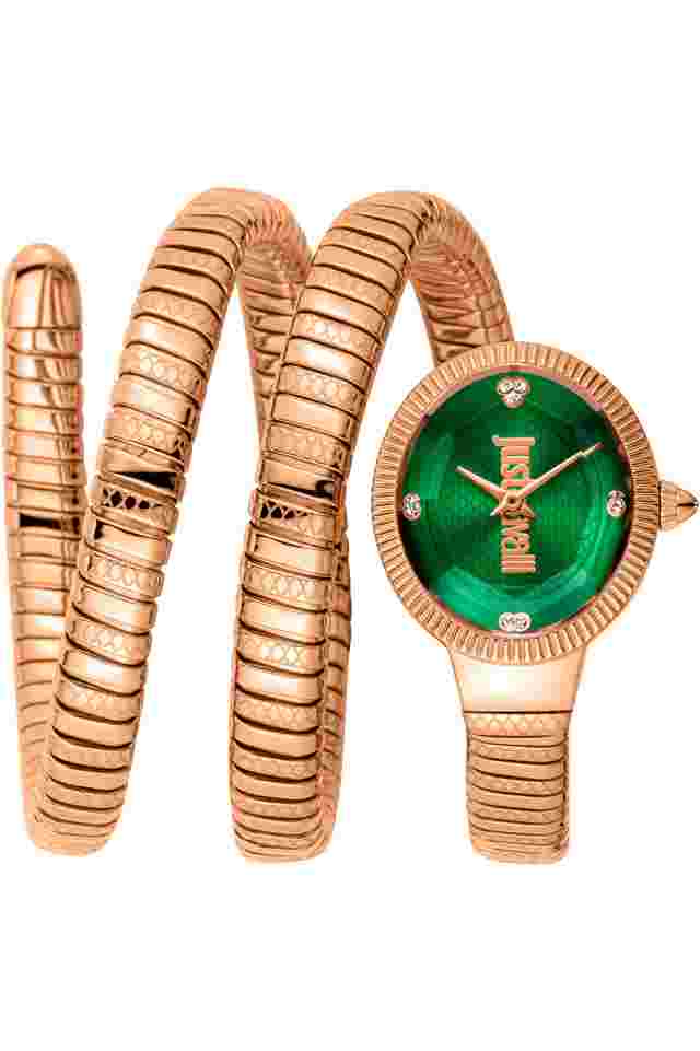 Just Cavalli Women's After Party Snake Green Dial Watch - JC1L269M0045