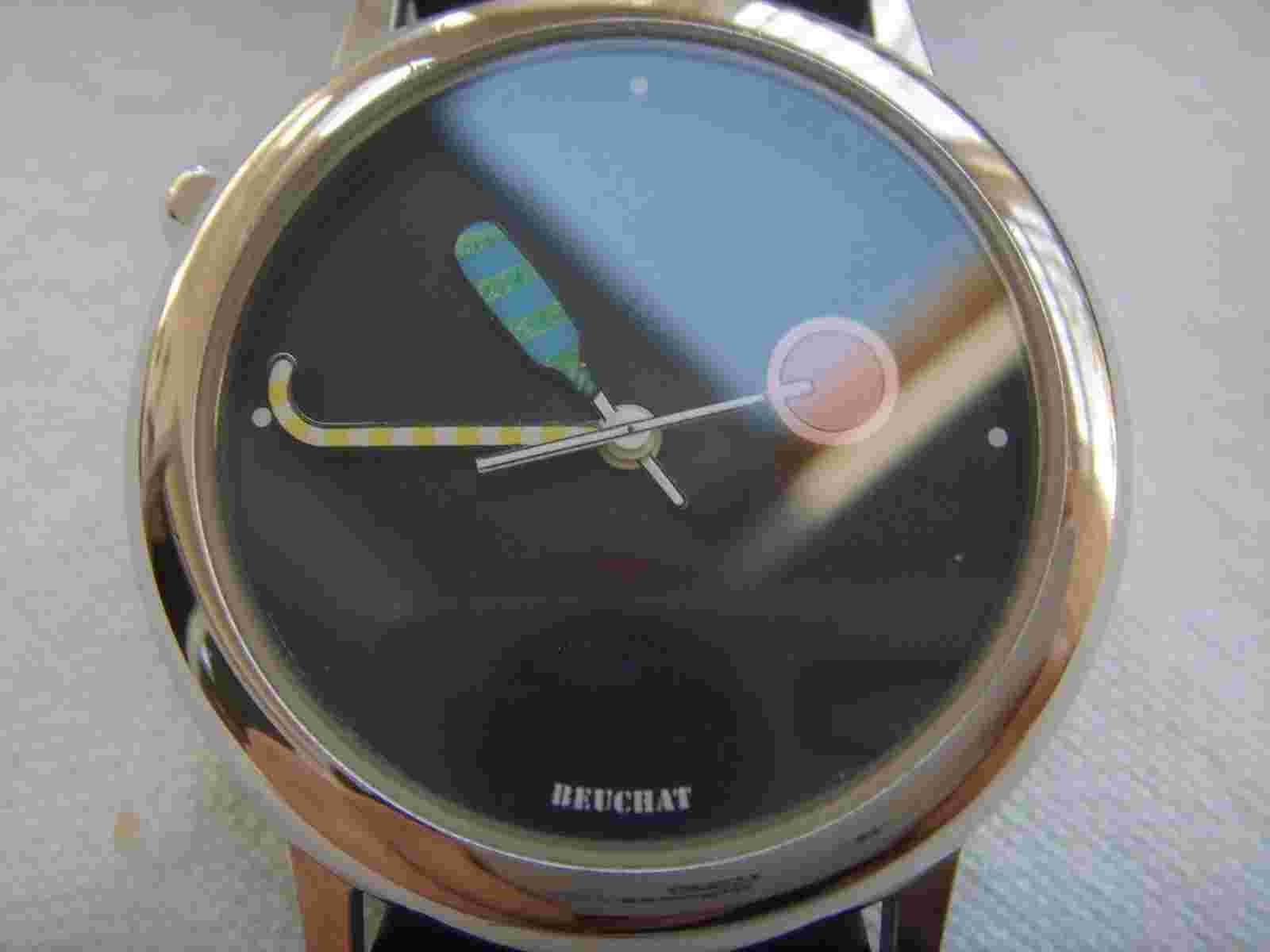 UNISEX FRENCH BEUCHAT QUARTZ WATCH HOCKEY STICK BAT AND BALL HANDS WITH TAG