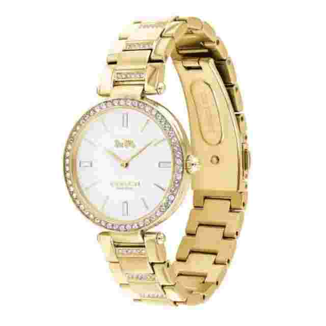 COACH PARK CRYSTAL ACCENT 14503093 GOLD STAINLESS STEEL WOMEN'S WATCH