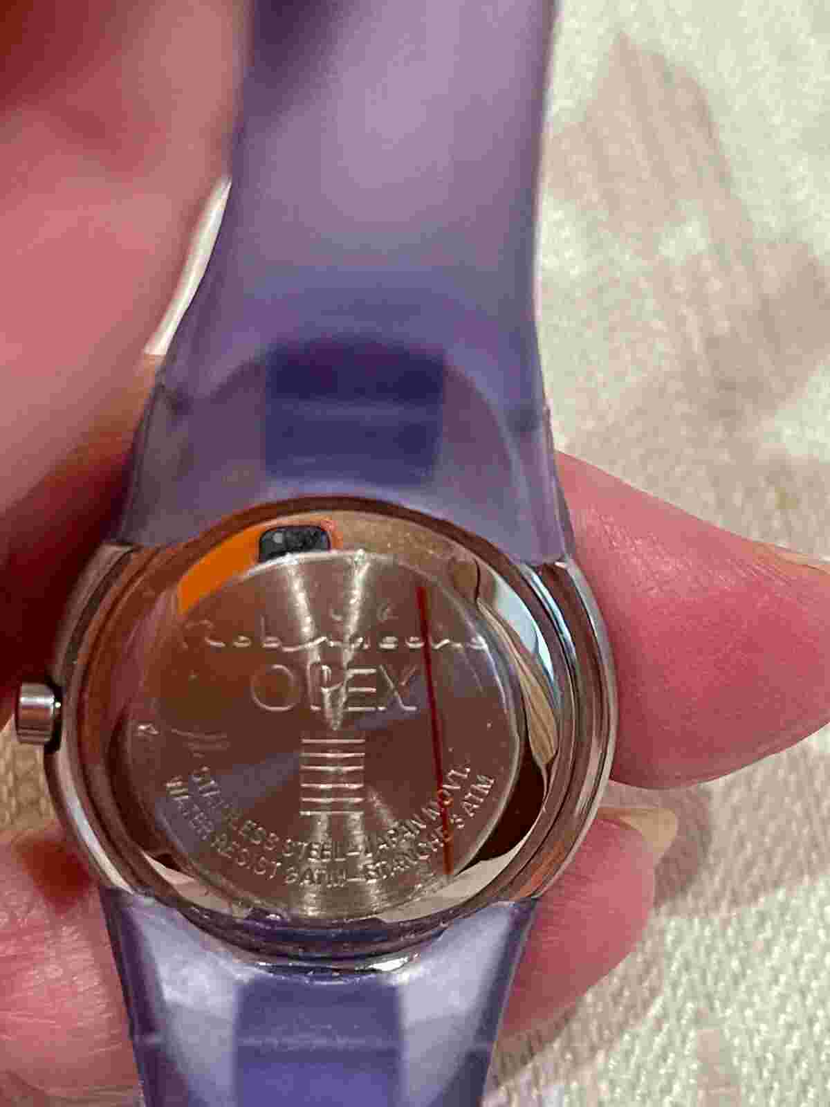 OPEX PARIS WATCH with LAVENDER SILICONE BAND NWT
