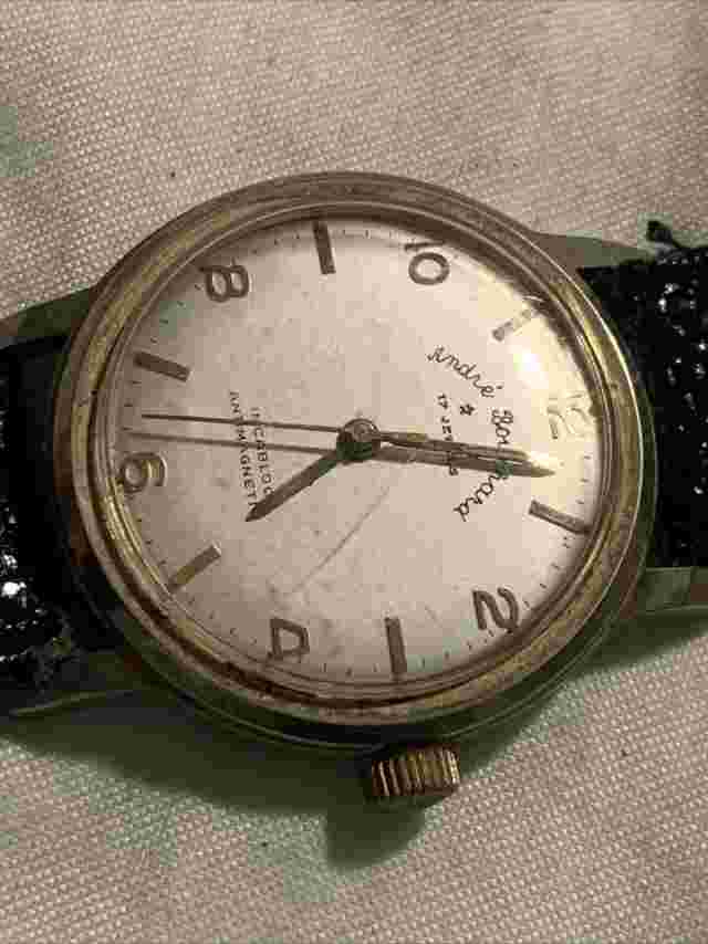 Vintage Andre Bouchard Men’s Swiss Watch Cal. As1802/03 Mvmt Keeping Time.